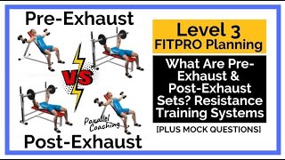 What Are Pre Exhaust and Post Exhaust Sets  Resistance Training Systems [upl. by Akenit]