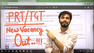 PRT amp TGT New Vacancy Out Information by Rohit Vaidwan Sir💐🎁 [upl. by Sinnal]