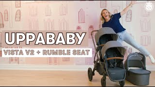 UPPAbaby VISTA V2 and Rumble Seat  Stroller Review  Best Double Stroller [upl. by Lilias]