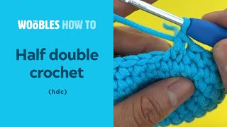 How to do a half double crochet stitch hdc [upl. by Earezed]