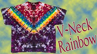 Tie Dye VNeck Rainbow Ice Dye [upl. by Ellenrad293]