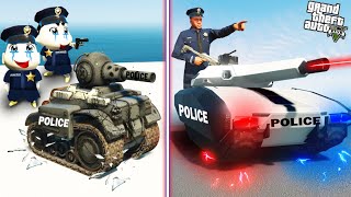 GTA 5  Franklin Shinchan amp Pinchan Find The Worst To Best Police Tank GTA 5 [upl. by Columbine802]