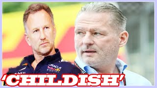 Christian Horner hits back after Max Verstappen’s dad reignites feud with ‘childish’ Red Bull boss [upl. by Nawuq53]