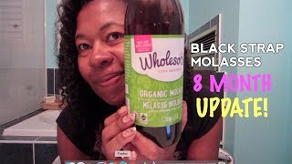 Blackstrap Molasses 8 month update GREY HAIR REVERSAL UPDATE [upl. by Larue]