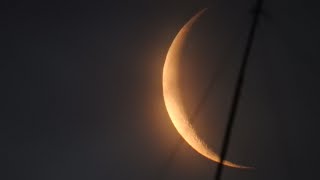 Waning Crescent Moon 102 of 7 February 2024 recorded with Nikon P900 [upl. by Alithia]