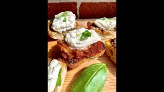 The Easiest Eggplant Burrata Bruschetta Ever [upl. by Innis]