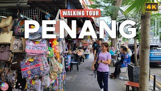 Penang MALAYSIA  Walk in George Town Penang Bazaar and Sunday Flea Market [upl. by Nyltac]