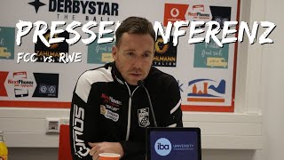 quotMorgen zählt nichts was vorher warquot  Pressekonferenz  FCC vs RWE [upl. by Araiet457]