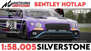 ACC PS4 Silverstone Hotlap Bentley  158005  Setup [upl. by Gilberta]