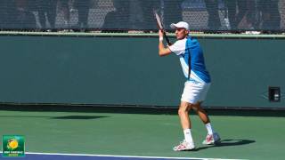 Nikolay Davydenko warming up in slow motion HD Indian Wells Pt 15 [upl. by Assirod]