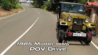 1985 Mahindra Jeep Offroad Adventure Thadiyoor Trails POV Drive [upl. by Eimile]