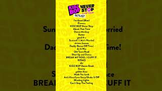 Get concert ready with the official KIDZBOPNeverStop Live Tour setlist 🎤✨ Link in the description [upl. by Dlorrej298]