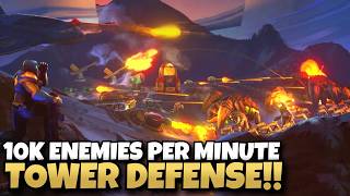 NEW 10000 Enemies Per Minute Tower Defense RTS  IDUN [upl. by Namor477]