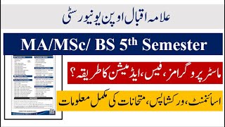 Allama Iqbal Open University MA programs  AIOU MSc Programs 2023  AIOU admissions spring 2023 [upl. by Sulakcin713]