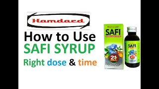 How to use safi blood purifier Right way age and time to take safi  dose of safi syrup with water [upl. by Micaela]