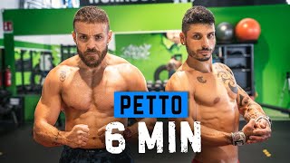 PETTORALI ENORMI IN 6 MINUTI con il metodo 21 WORKOUT A CORPO LIBERO [upl. by Yneffit147]