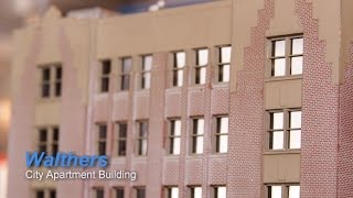 Model Railroad HO Scale Build  Walthers City Apartment Building [upl. by Nytsirc478]