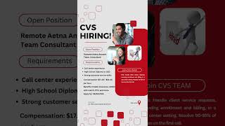 CVS Is Hiring Remote Aetna Answer Team Consultant Pay Range 1700310remotejobs workfromhome [upl. by Aran869]