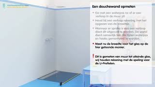 Douchewand op maat inmeten  Glashandelonlinecom [upl. by Brewster]