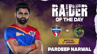 Pardeep Narwal UP Yoddhas  Raider of the Day January 1  PKL Season 10 [upl. by Oirotciv]