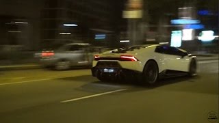 LOUD Pops and Crackles coming from the Vorsteiner Novara Huracan at 1am [upl. by Nospmoht]