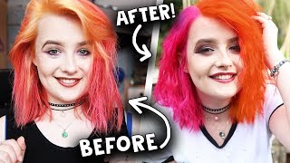 ðŸ’–ðŸ§¡ DRAMATIC HAIR CHANGE  SPLIT HAIR DYE ðŸ§¡ðŸ’– [upl. by Otter]