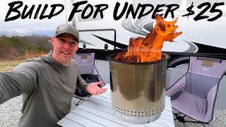 Build a Smokeless Fire Pit For Under 25 DIY Smokeless Fire Pit For RVing [upl. by Aubreir879]