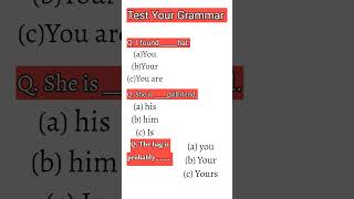 Test Your Grammar  Grammar Test  grammar english ytshort shorts viralshort [upl. by Lerad]