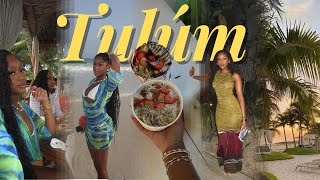 TULUM GIRLS TRIP TRAVEL VLOG  beach club cenote going out tulum restaurants [upl. by Aronel]