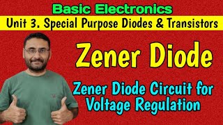 Zener Diode Circuit as Voltage Regulation  in हिन्दी  BEBtech 1st year [upl. by Lecia]