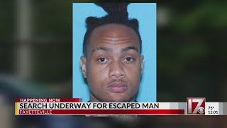 Search underway for escaped man in Fayetteville [upl. by Garceau]