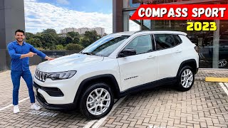 JEEP COMPASS 2023 SPORT a versão mais barata avaliação e preço [upl. by Enialehs]