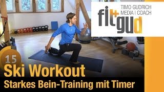 Bein Training amp Ski  Workout  Training zu Hause mit Timer [upl. by Renata]