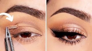 Why this HOODED EYEs cut crease using lid tape is a must try [upl. by Atinele]