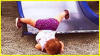 Funny Babies Playing Slide Fails  Cute Baby Videos [upl. by Nyladnohr]