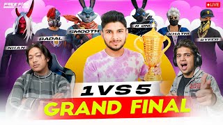 GRAND FINAL 🏆 1 vs 5 HARDEST CHAMPIONSHIP 🏆👿 FT SMOOTH TUFAN NHAN nonstopgaming  free fire live [upl. by Umeh]