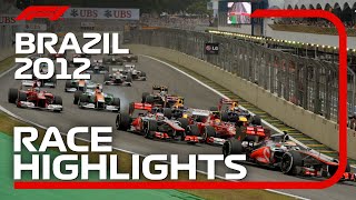 2012 Brazilian Grand Prix Race Highlights  Presented by Pirelli [upl. by Elwin]