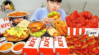 ASMR MUKBANG KFC 양념 치킨먹방 치즈 햄버거 치즈스틱 후라이드치킨 amp 레시피 CRISPY FRIED CHICKEN CHEESE BURGER EATING SOUND [upl. by Siduhey237]