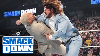 FULL SEGMENT AJ Styles attacks Cody Rhodes SmackDown highlights May 31 2024 [upl. by Enomal]