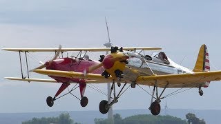 Ryan ST3KR amp BückerTatra Bü131 formation  Flugplatzfest Spitzerberg 2017 [upl. by Battista]