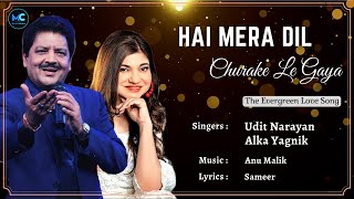 Hai Mera Dil Churake Le Gaya Lyrics  Udit Narayan Alka Yagnik  Aishwarya Rai  90s Hits Songs [upl. by Eecal]