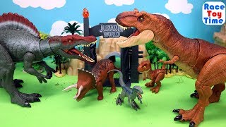 Jurassic World Dino Toys For Kids  Fun Dinosaurs Tyrannosaurus Spinosaurus [upl. by Koziara305]