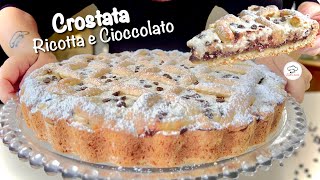 CROSTATA DI RICOTTA e CIOCCOLATO con NUTELLA facile e veloce [upl. by Proud]