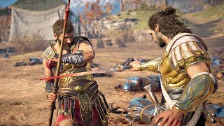 Assassins Creed Odyssey  Deimos vs Brasidas Spartan Cutscene amp Kleon Boss Fight [upl. by Ahtivak]