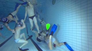 UVRugby träning  Underwater rugby training MASERHALLEN [upl. by Leann520]