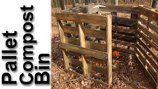 Pallet Compost Bin  GardenFork [upl. by Nasas]