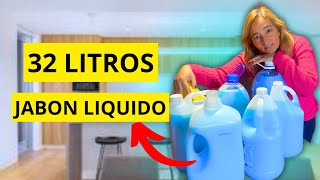 🫧32 LITROS DE JABON LIQUIDO POR SOLO 6 DOLARES💸🧼 [upl. by Yrem]