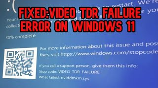 How to FIXED VIDEOTDRFAILURE Windows 11 nvlddmkmsys SOLVED 2024 [upl. by Mckay]