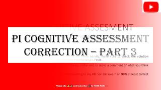 PI Cognitive Assessment Sample Question 4 [upl. by Aicen53]