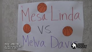 Mesa Linda vs Melva Davis Boys  022317 [upl. by Ayyn]